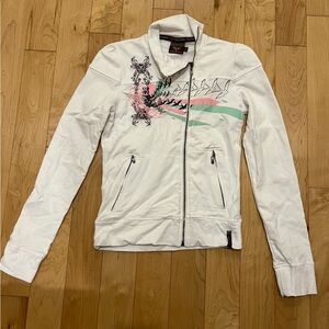 Industry White Women's Sweater with Graphic Design